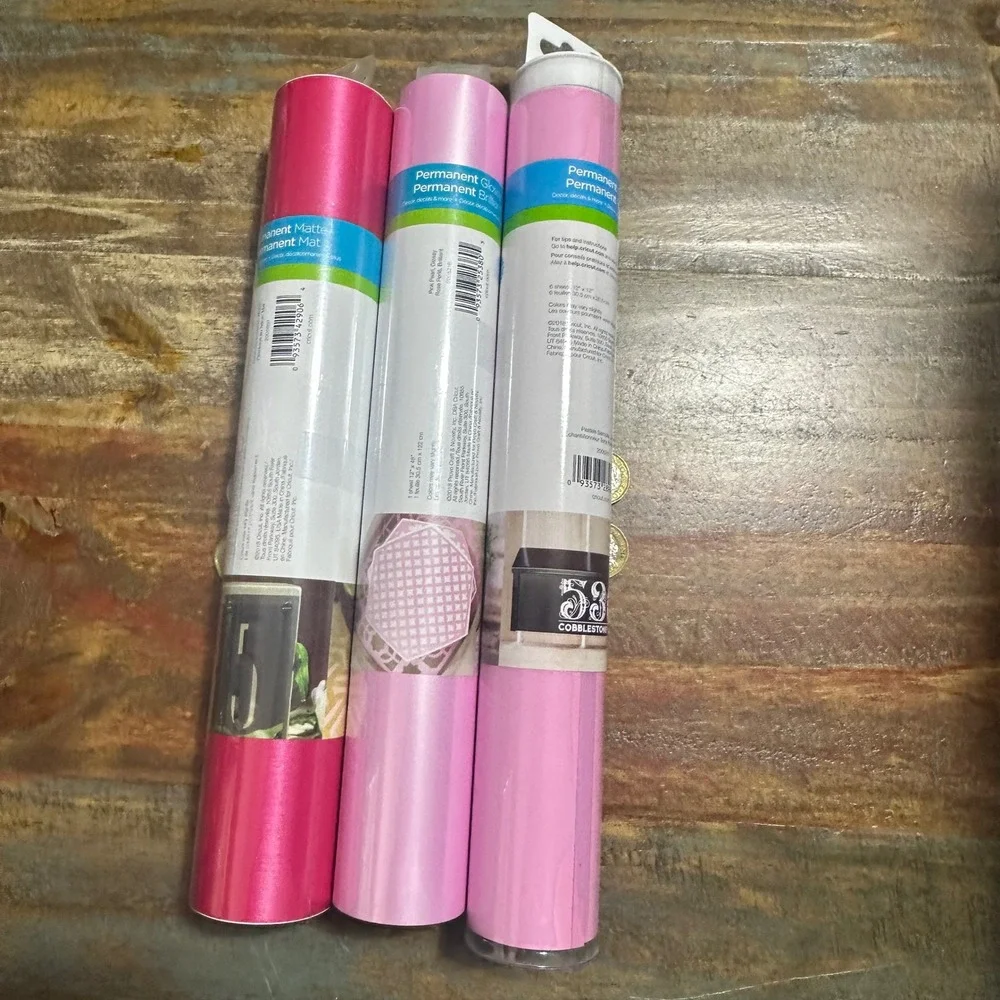 Cricut Premium Vinyl Permanent Bundle Neon Watermelon Pink Pearl Pastels Sampler